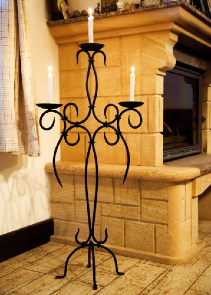 Kerzenständer Artus 100cm Schmiedeeisen 21216 Kerzenleuchter Kerzenhalter Metall