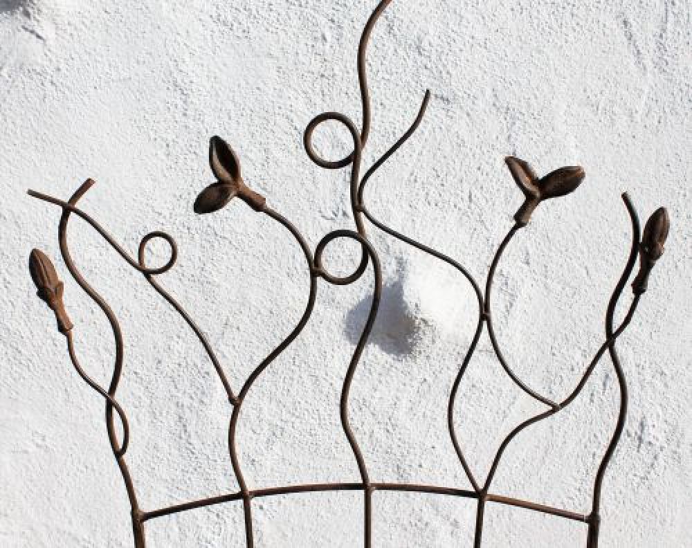 Rankhilfe JD2-12024 Rankgitter aus Metall 136 cm Kletterhilfe Zaun