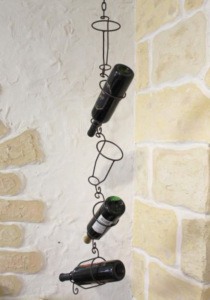 Flaschenhalter 95206 zum hängen 5-Tlg. 110cm a. Metall Flaschenständer Weinregal