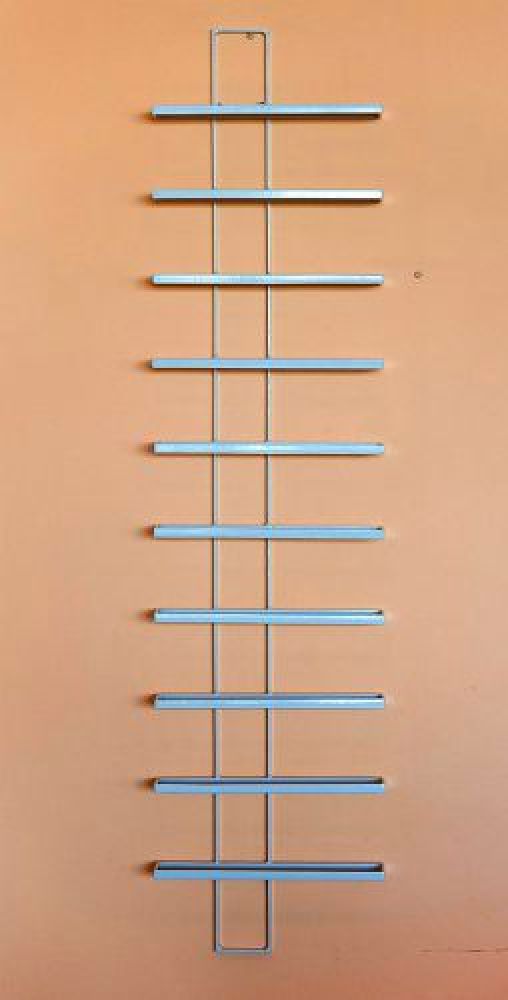 Weinregal Dies White 116cm aus Metall für 10 Flaschen Flaschenständer Wandregal