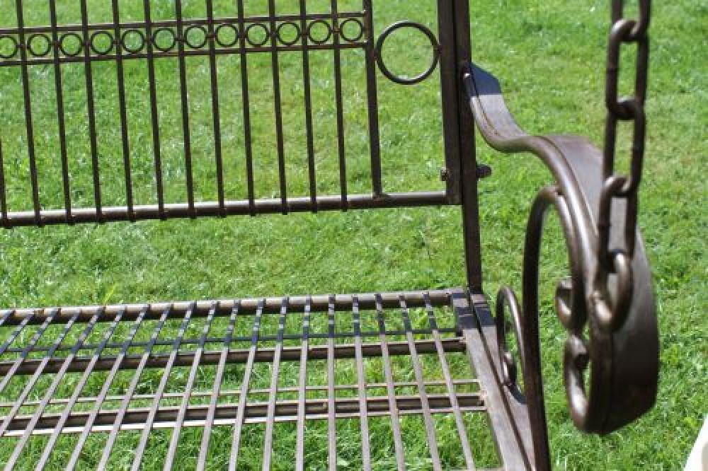 DanDiBo hanging bench metal garden 82505 swing with chains 1m garden swing tree swing bench hollywood swing swing bench