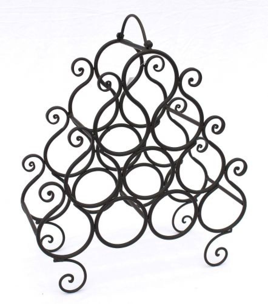 Weinregal JC130060 aus Metall für 10 Flaschen Flaschenhalter 52cm Flaschenregal