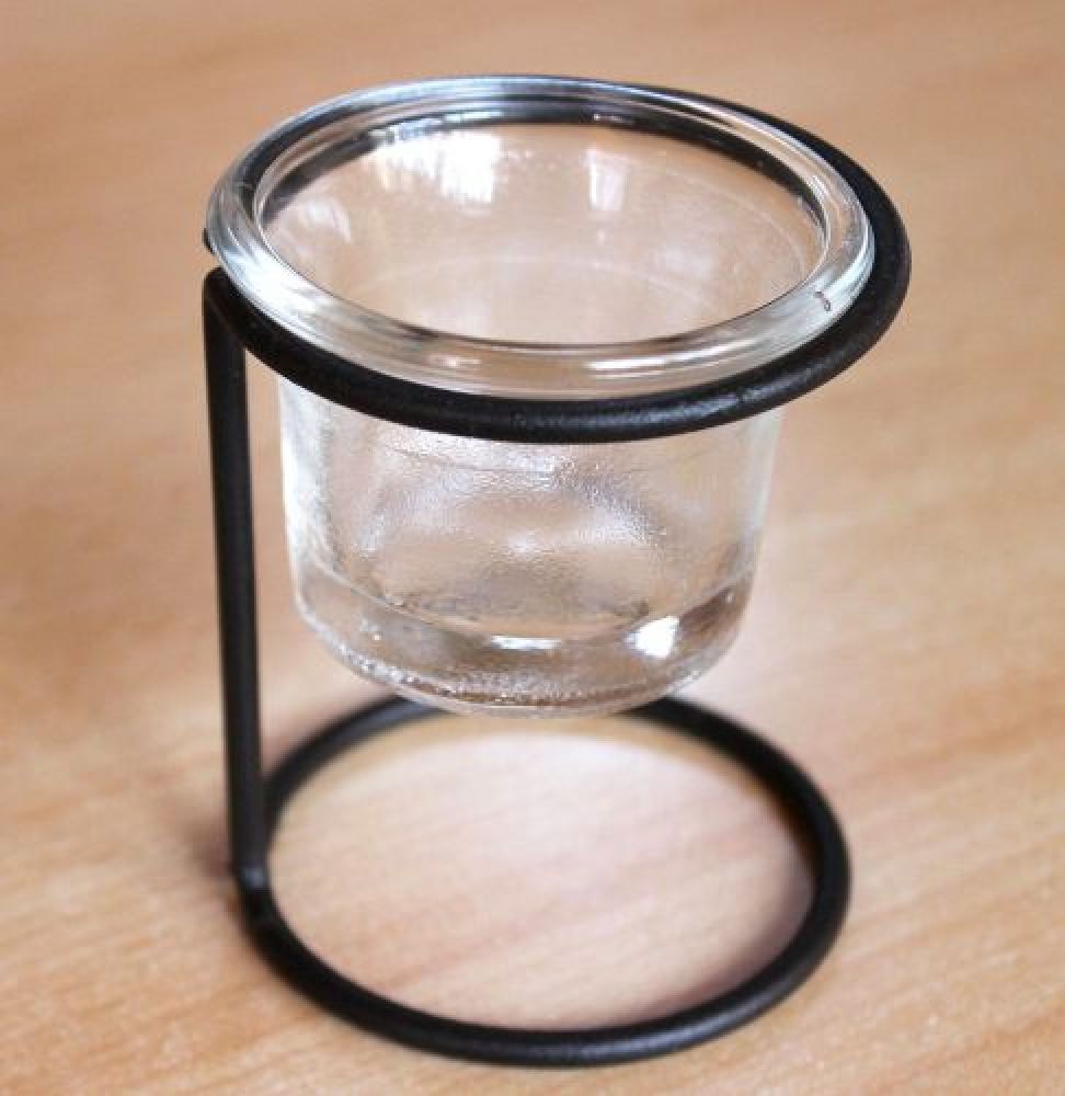 Teelichthalter 11151A Kerzenhalter H-9cm D-6,5cm Teelicht Windlicht Teelichtglas