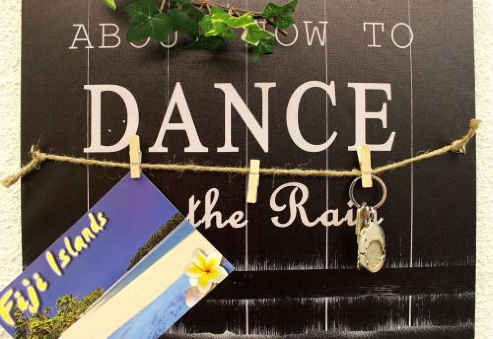 Canvas with lettering as a memo board 68 cm Loft 15812 Black Shabby pinboard