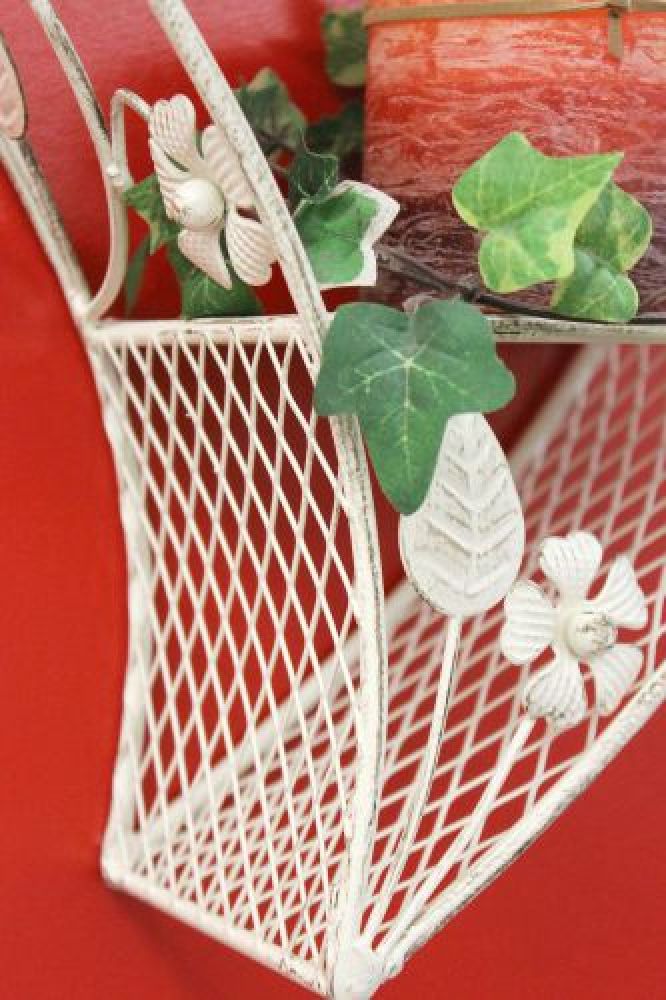 Wandregal Herz 131086 aus Metall 43cm Sammlervitrine Wandkonsole Regal Setzkasten