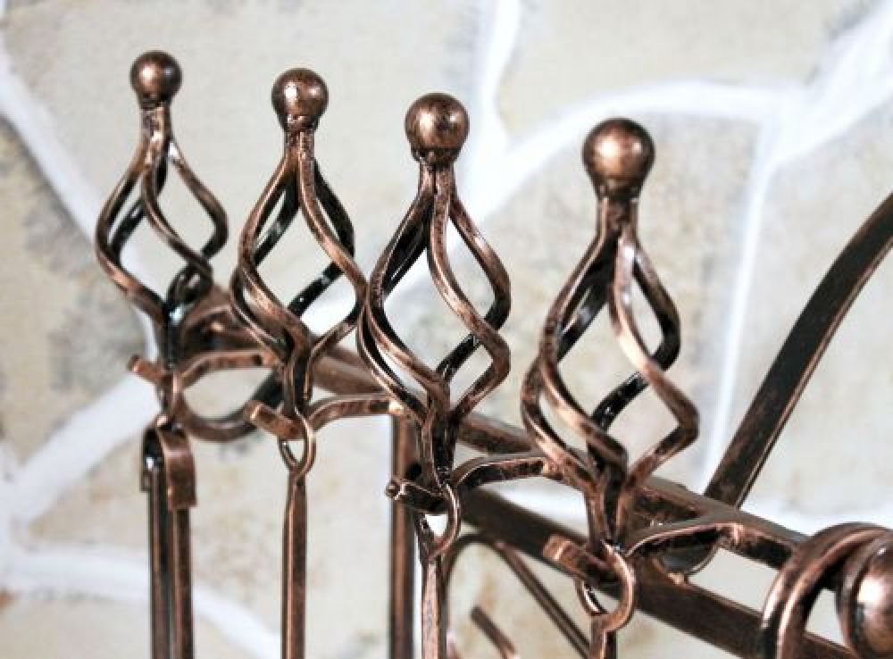 Kaminholzregal mit Kaminbesteck Art.183 Kaminholzständer 77cm Holzkorb Kaminset