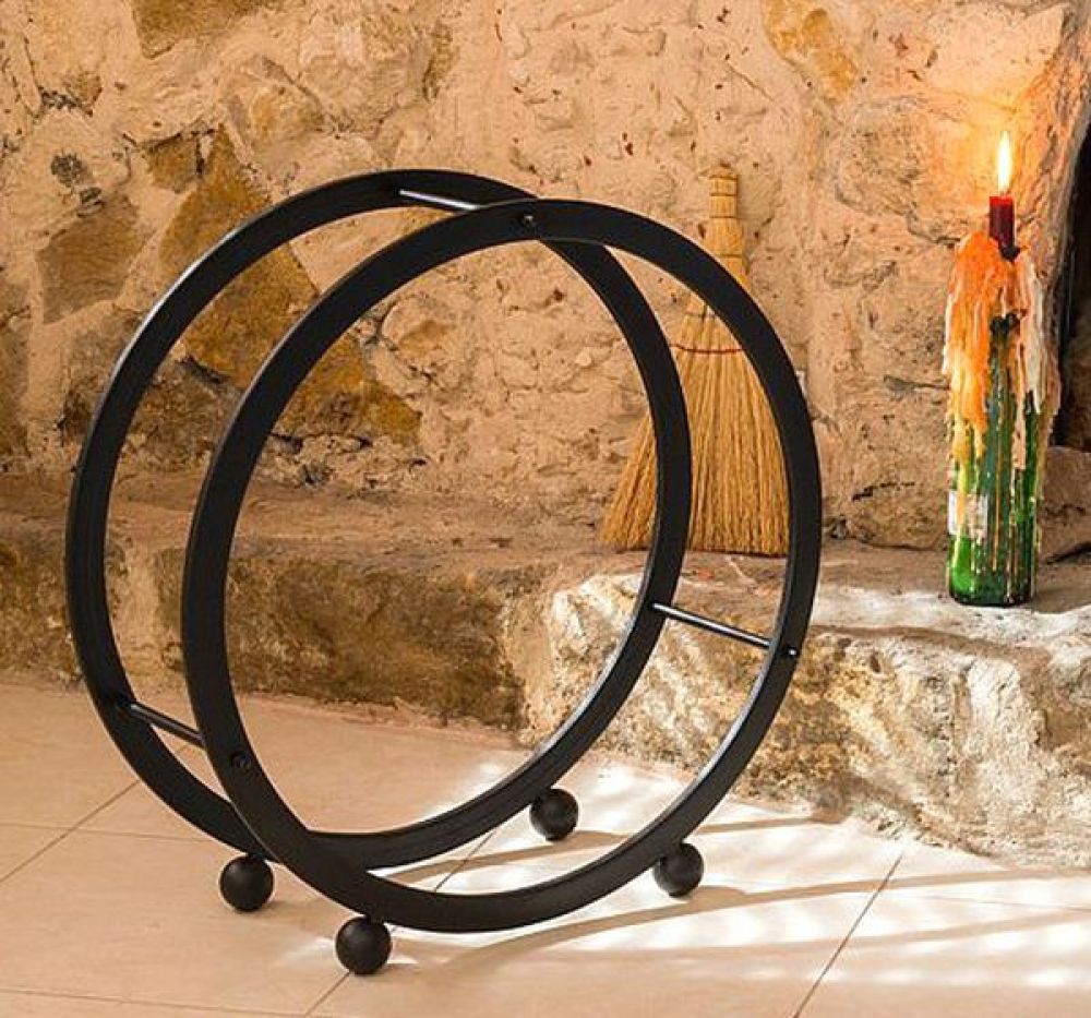 Kaminholzregal Kaminholzständer Rund D-55cm Holzkorb Kaminholzhalter Holzregal