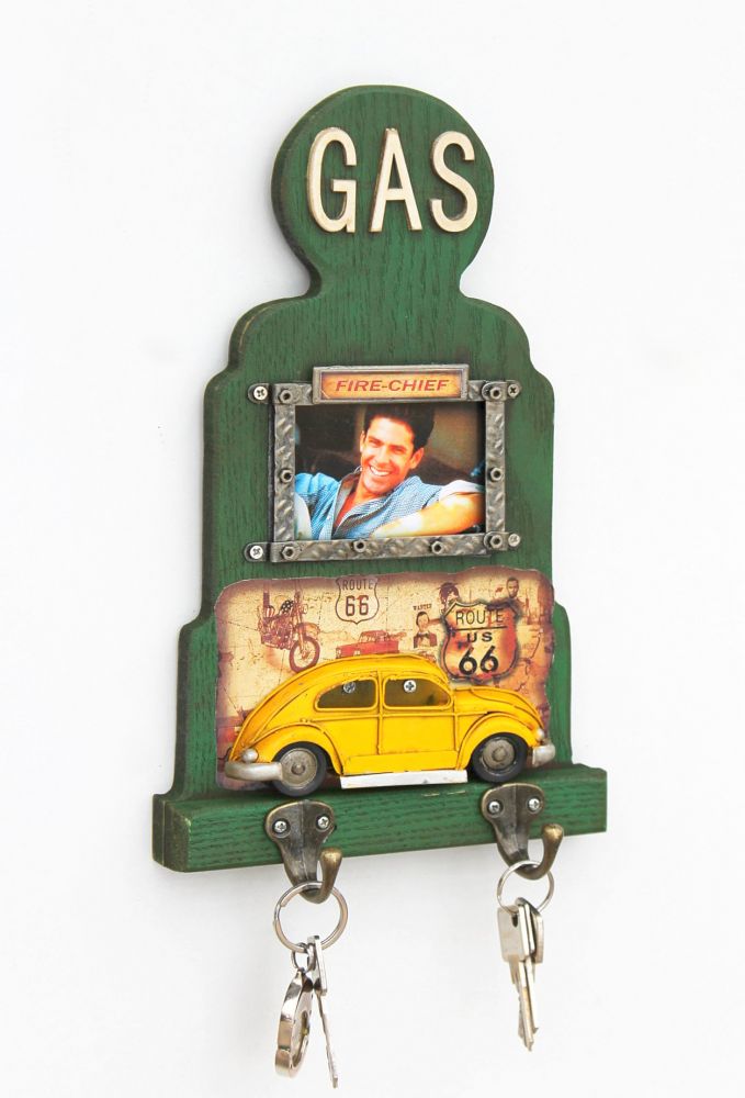 Key hook 22608 Green 33 cm Key strip with picture frame Wall hook