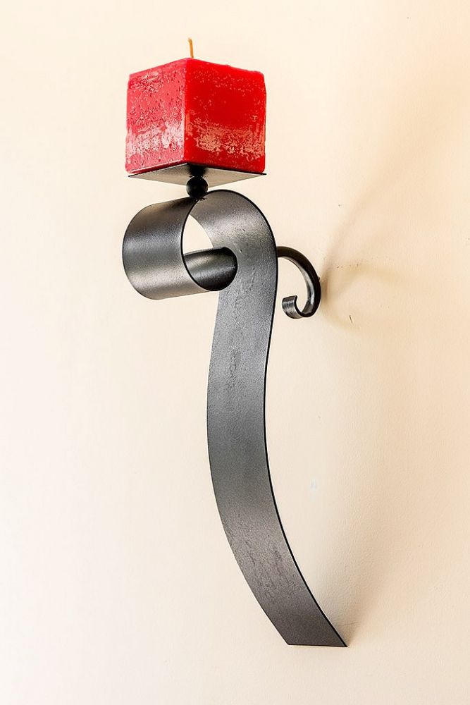 Wall sconce Rocca 31 cm metal wall candle holder Antique candlestick