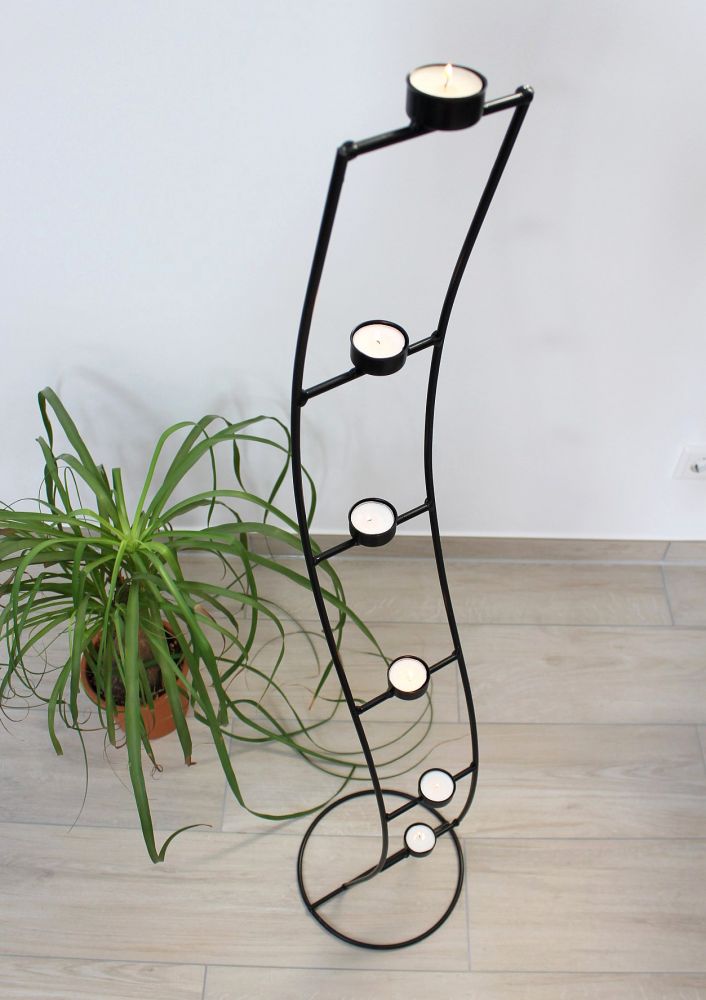 Teelichthalter SW102 aus Metall 120 cm Kerzenleuchter Kerzenhalter Kerzenständer Teelichtständer Teelicht