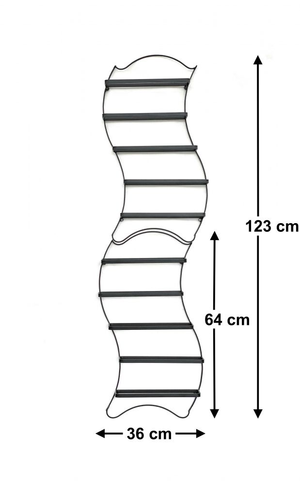 DanDiBo 2er Set Weinregal Metall Schwarz Wand erweiterbar für 10 Flaschen Lento Flaschenregal 96270 Flaschenständer Weinflaschenhalter Flaschenhalter
