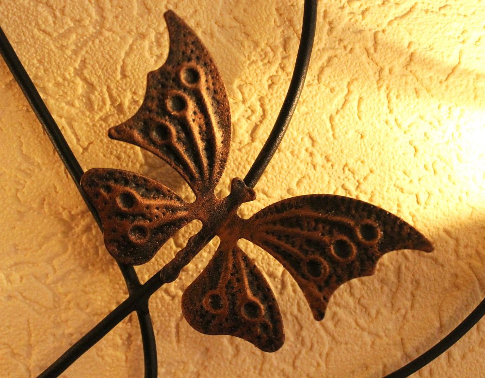 Doppelherz Wandteelichthalter Herz 65 cm Teelichthalter aus Metall Wandleuchter Kerzenhalter