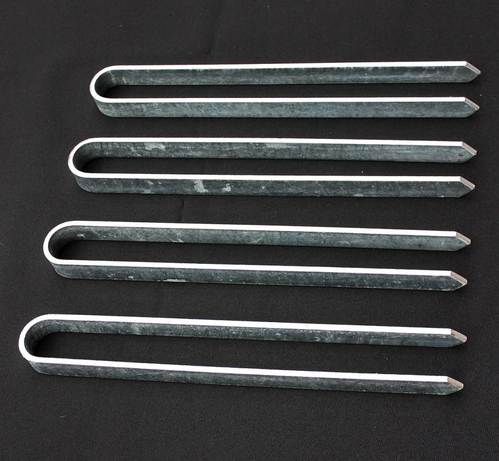 DanDiBo 4 Stück Bodenanker verzinkt XL Erdanker für Rosenbogen 30 cm Heringe Erdspieß Bodenspieß Befestigung Verankerungs-Set