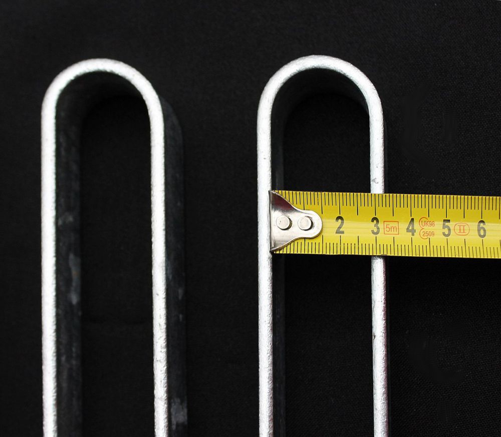 4 Stück Bodenanker verzinkt M Erdanker für Rosenbogen 22 cm Heringe Erdspieß Bodenspieß Befestigung Verankerungs-Set