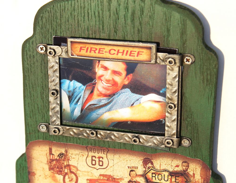 Key hook 22608 Green 33 cm Key strip with picture frame Wall hook