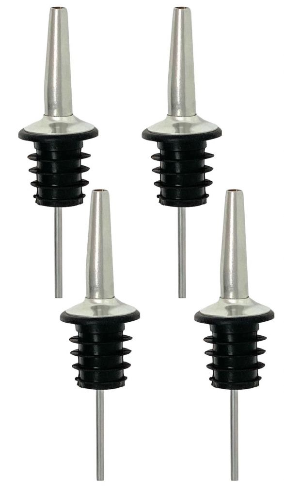 4x pourer bottle stainless steel bottle pourer oil liquor pourer doser spirits