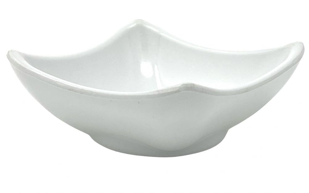 4x Dip Bowls Melamine Set White 754 Snack Bowl Serving Bowl Small Mini Sauce Bowls Soya