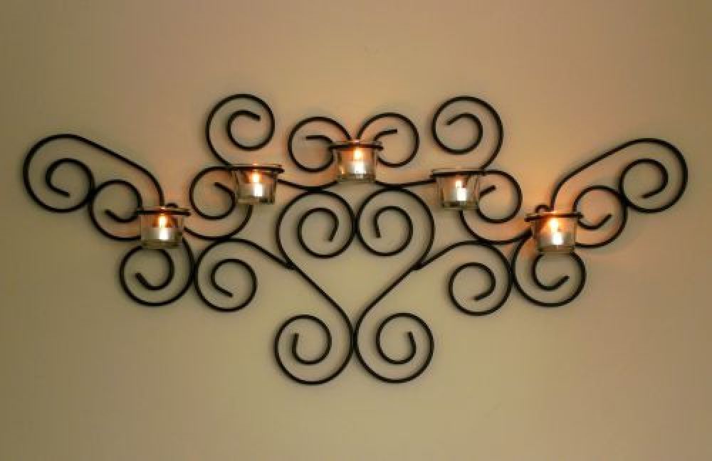 Tea light holder "PALACE" Wall mounted candelabra 63 cm Tea light holder Candle holder