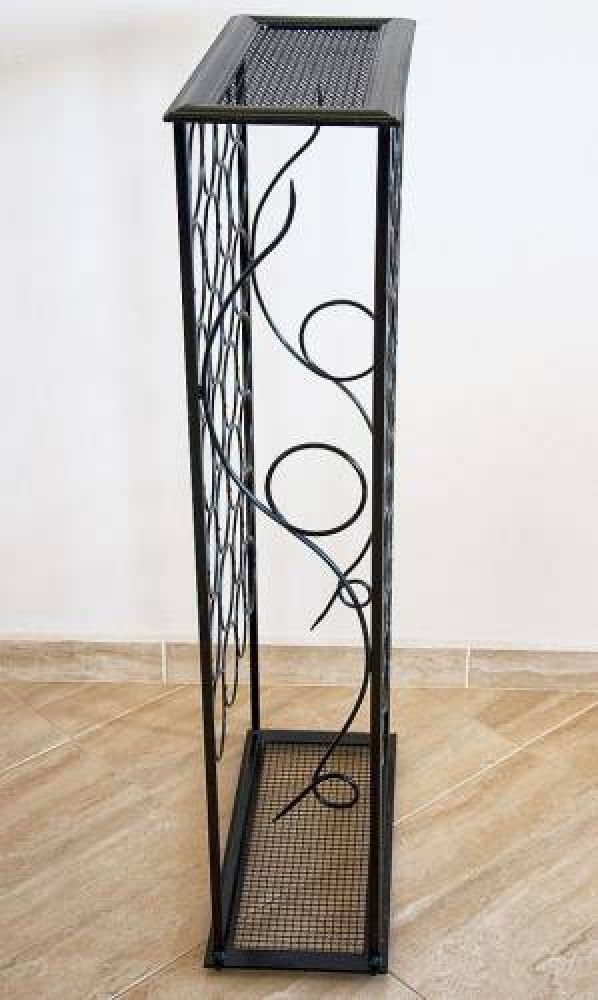 Wine rack metal black Bottle rack standing 100 cm Rico for 28 bottles