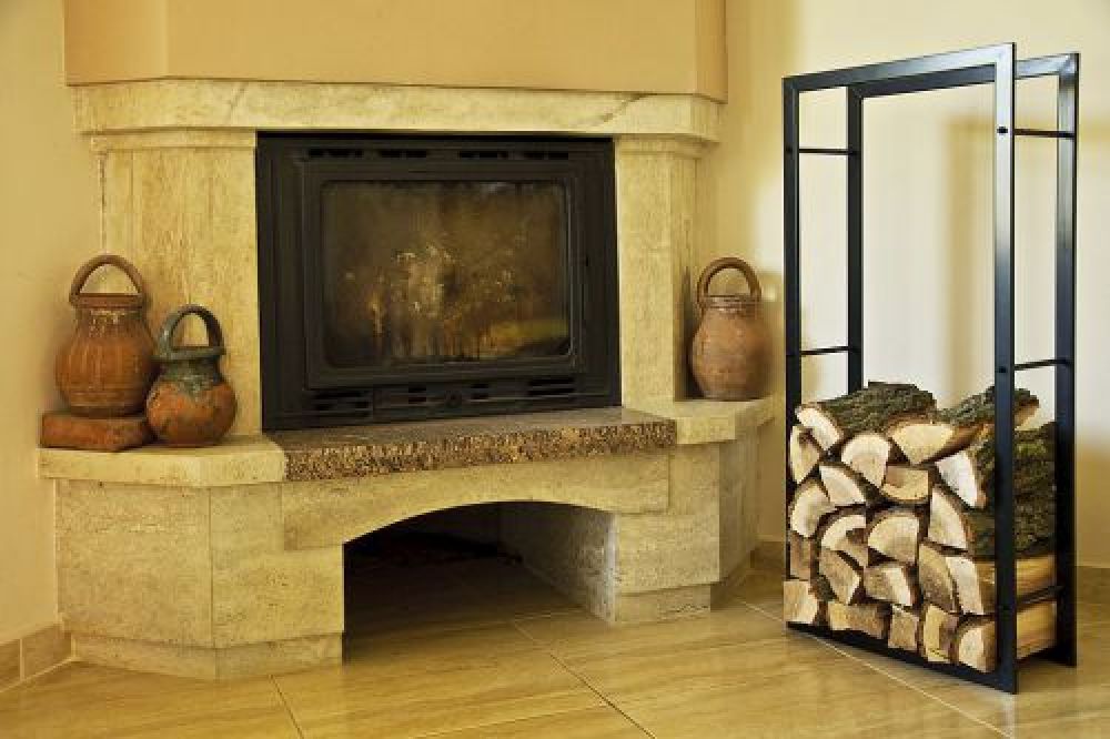 Kaminholzregal Kaminholzständer 100cm Holzkorb Kaminholzhalter Holzregal Regal