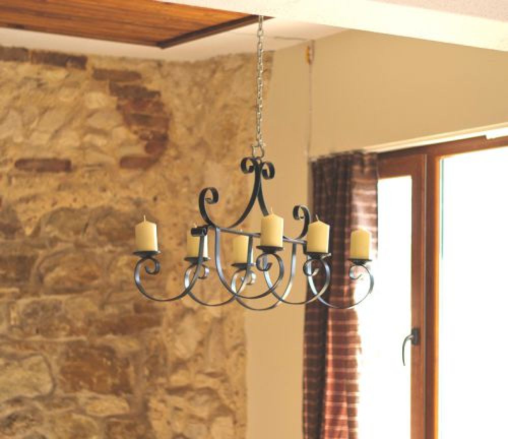 Chandelier castle 60 cm candle holder candlestick metal hanging chandelier
