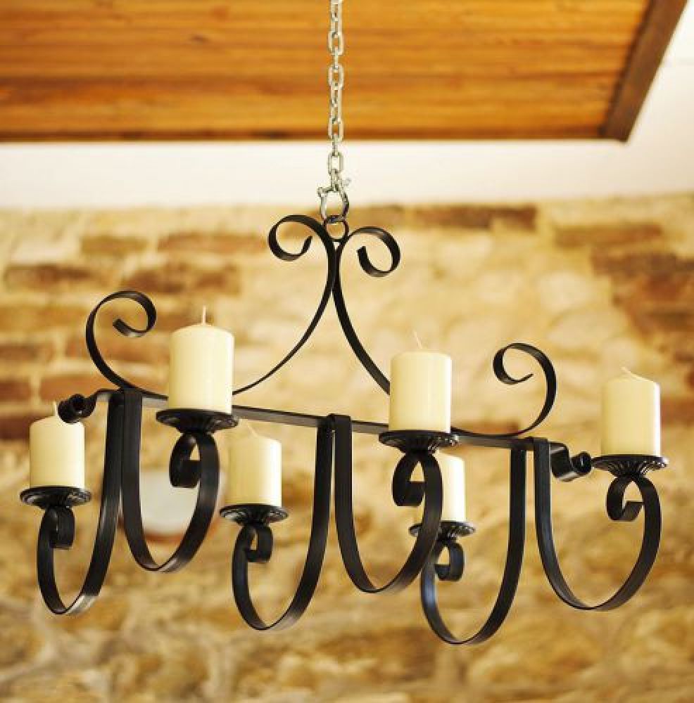 Chandelier castle 60 cm candle holder candlestick metal hanging chandelier