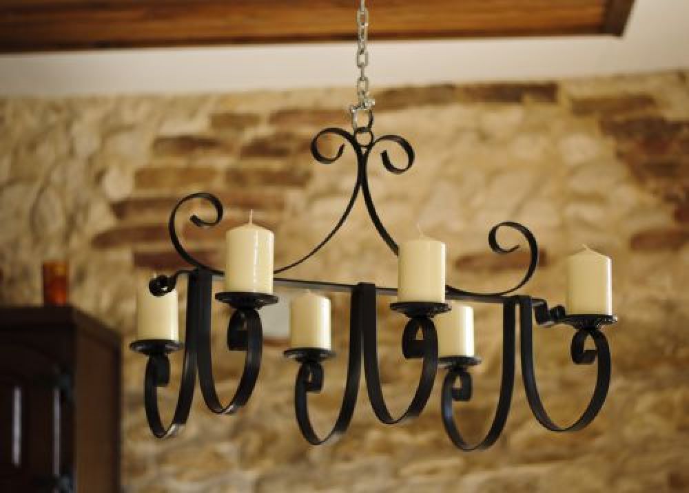 Chandelier castle 60 cm candle holder candlestick metal hanging chandelier