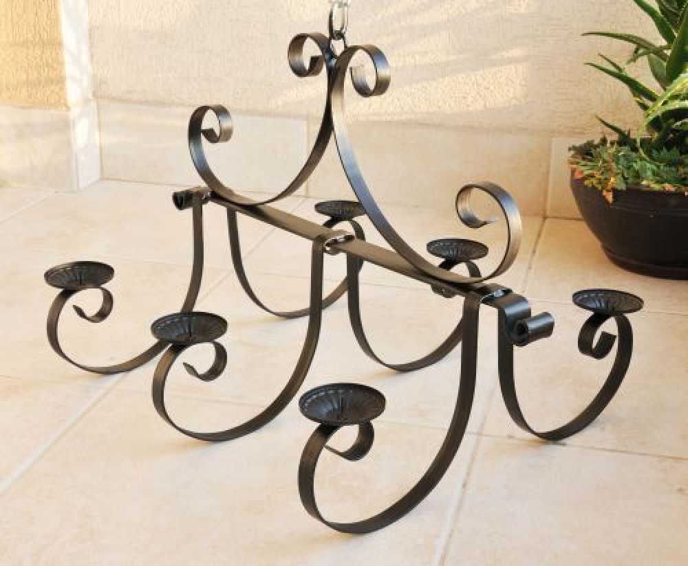 Chandelier castle 60 cm candle holder candlestick metal hanging chandelier