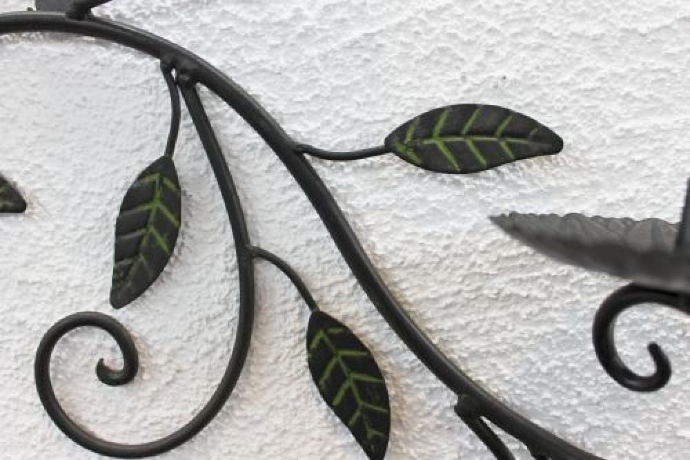 Wandkerzenhalter 12119 Kerzenhalter aus Metall Schmiedeeisen 70cm Kerzenleuchter