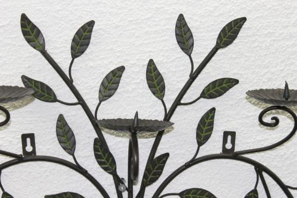 Wandkerzenhalter 12119 Kerzenhalter aus Metall Schmiedeeisen 70cm Kerzenleuchter