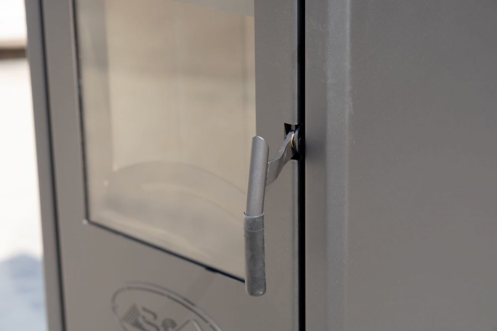 Kaminofen ABC Quadro Black Holzofen 9,5 kW mit Mehrfachbelegung Kamin Ofen Holzofen Holz Werkstattofen Heizofen