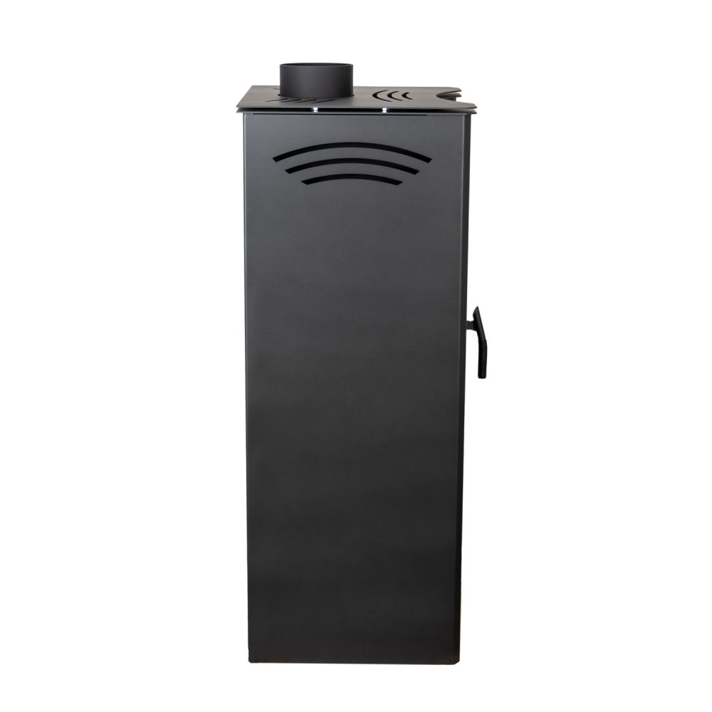 Kaminofen ABC Quadro Black Holzofen 9,5 kW mit Mehrfachbelegung Kamin Ofen Holzofen Holz Werkstattofen Heizofen