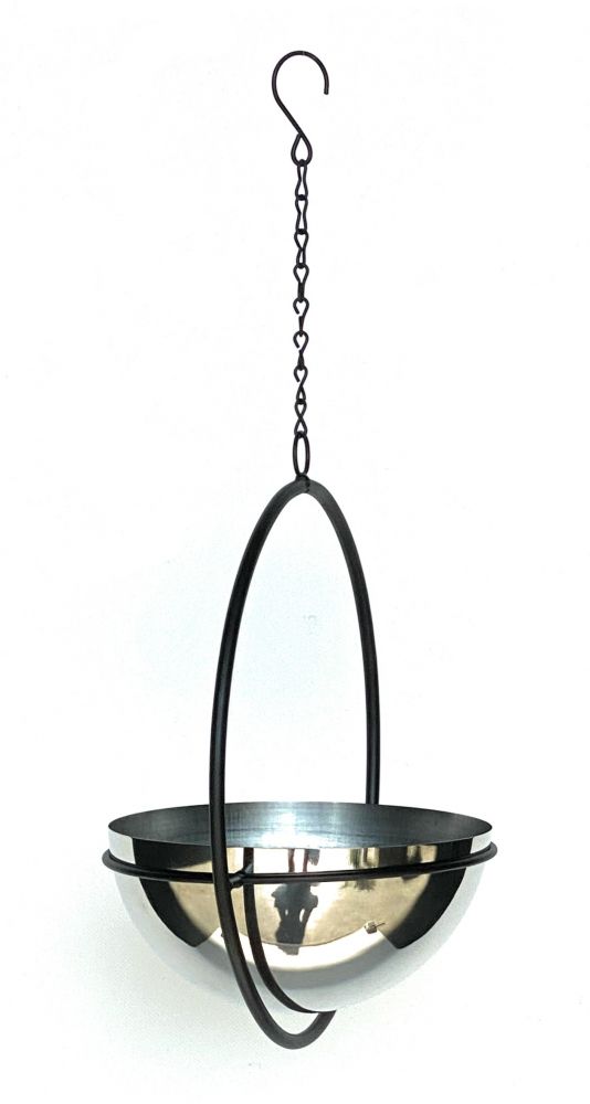 DanDiBo Blumenampel Innen Metall Wand Hängepflanzen 53 cm 96087 M mit Topf Silber Pflanzenhänger Blumenhänger Topfhänger Blumen Blumentopfhänger Hängetopf