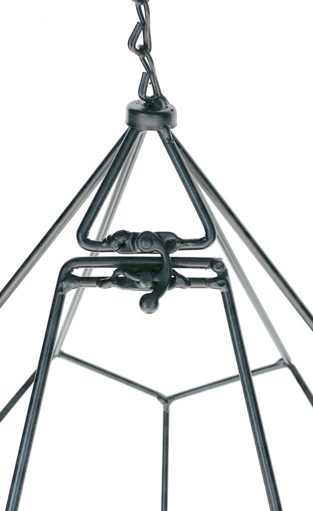 DanDiBo Blumenampel Innen Metall Wand Hängepflanzen 64 cm 96075 S mit Tür 6 Ecken Pflanzenhänger Blumenhänger Topfhänger Blumen Blumentopfhänger Hängetopf