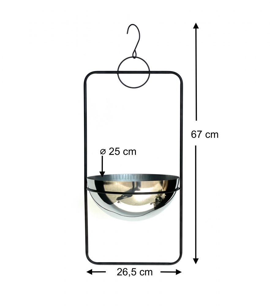 DanDiBo hanging basket indoor metal wall hanging plants 67 cm 96083 L with pot silver plant hanger flower hanger pot hanger flowers flower pot hanger hanging pot