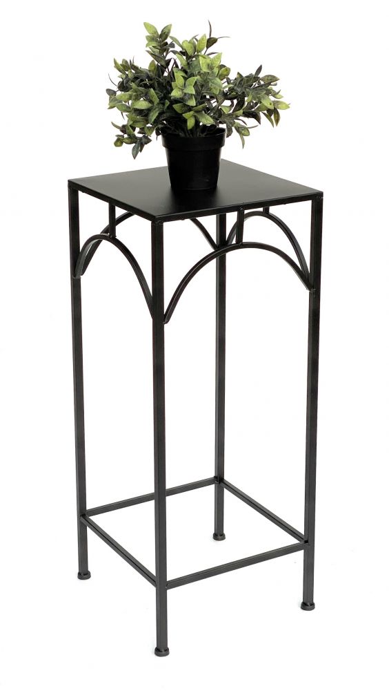 DanDiBo Blumenhocker Metall Schwarz Eckig 70 cm Blumenständer 96132 L Beistelltisch Blumensäule Modern Pflanzenständer Pflanzenhocker