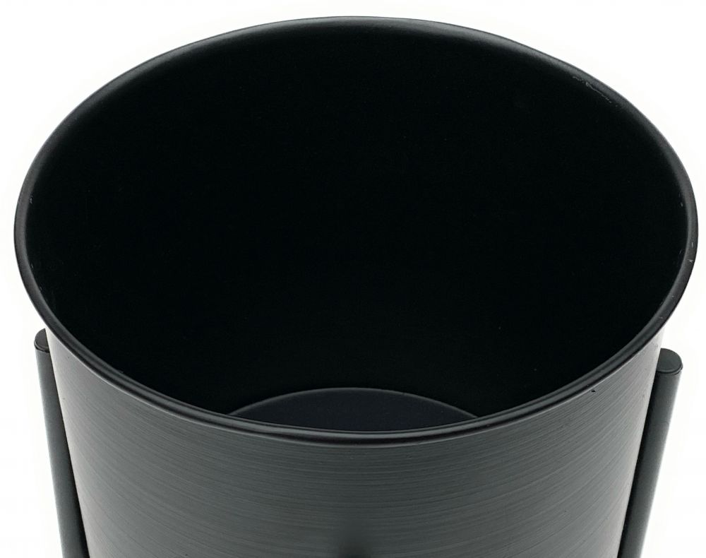 DanDiBo Blumenhocker mit Topf Metall Schwarz 32 cm Blumenständer 96153 Blumensäule Modern Pflanzenständer Pflanzenhocker