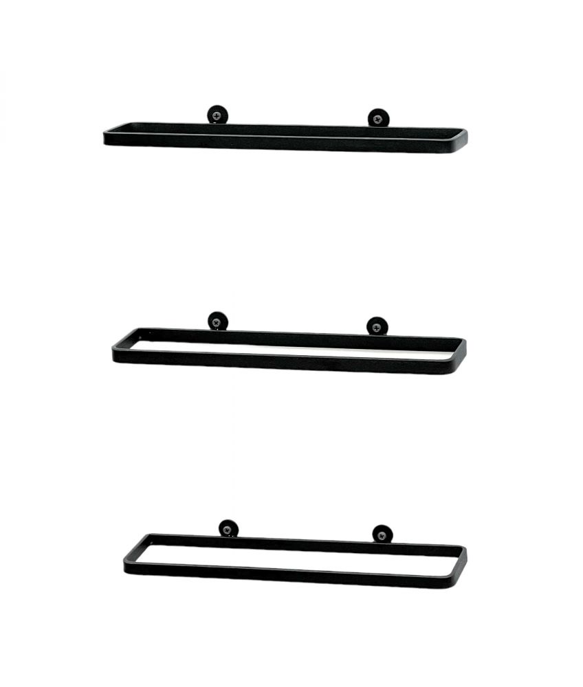 DanDiBo Weinhalter Metall Schwarz 3er Set Weinregal  Weinflaschen Flaschen 96419 Halter Wandregal Regal