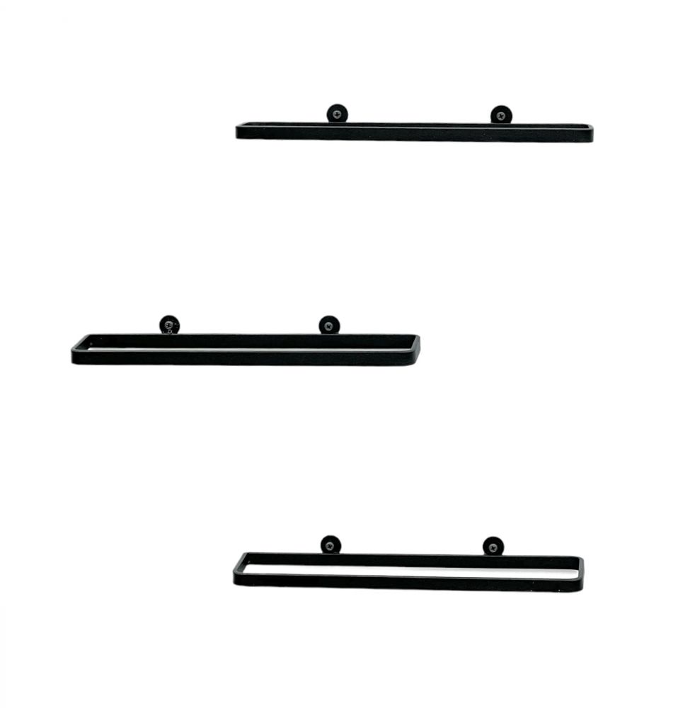 DanDiBo Weinhalter Metall Schwarz 3er Set Weinregal  Weinflaschen Flaschen 96419 Halter Wandregal Regal