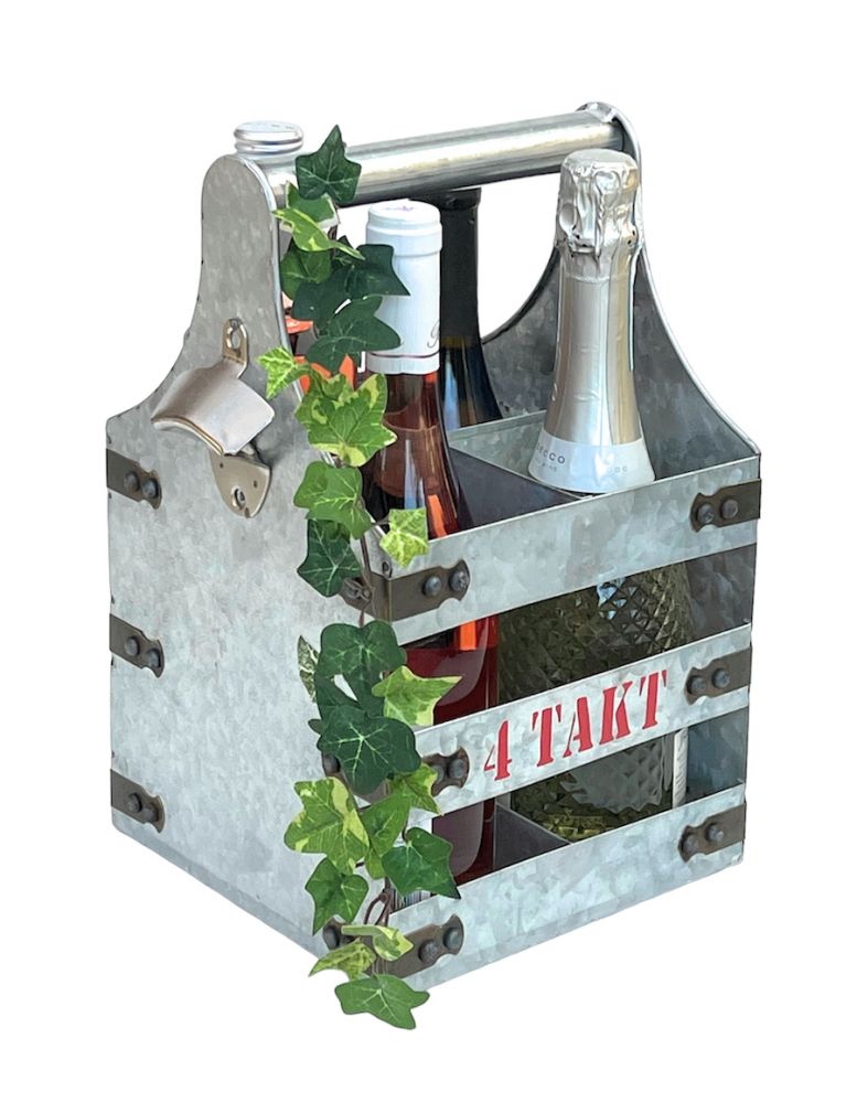 DanDiBo wine carrier metal with opener bottle carrier 4 stroke 96405 bottle opener bottle basket wine bottle carrier