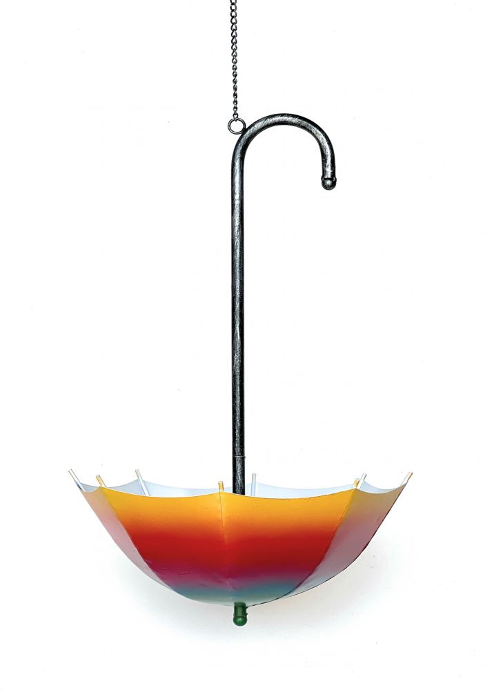 DanDiBo Blumenampel Metall Hängeampel mit Topf Innen Außen Regenschirm Hängepflanzen 72 cm 96258 L Pflanzenhänger Blumenhänger Topfhänger Blumen