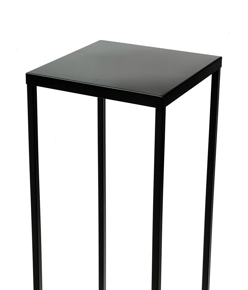 DanDiBo Flower Stool Metal Black 100 cm Square Flower Stand Side Table FRA-006 Flower Column Modern Plant Stand Plant Stool