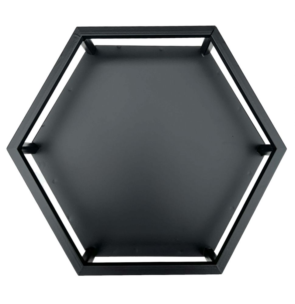 DanDiBo Blumenhocker Metall Schwarz 6eck 50 cm Blumenständer Blumensäule 96453 S Pflanzenhocker Modern Pflanzenständer