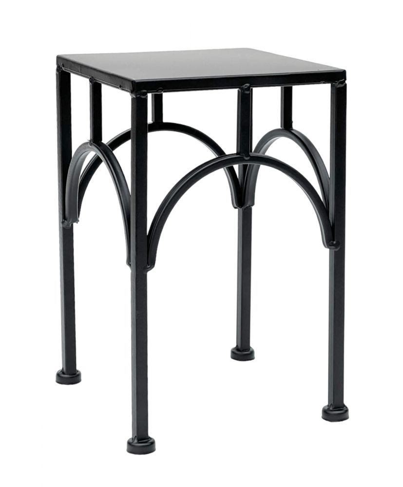 DanDiBo Blumenhocker Metall Schwarz Eckig 28 cm Blumenständer Blumensäule 96449 S Pflanzenhocker Modern Pflanzenständer