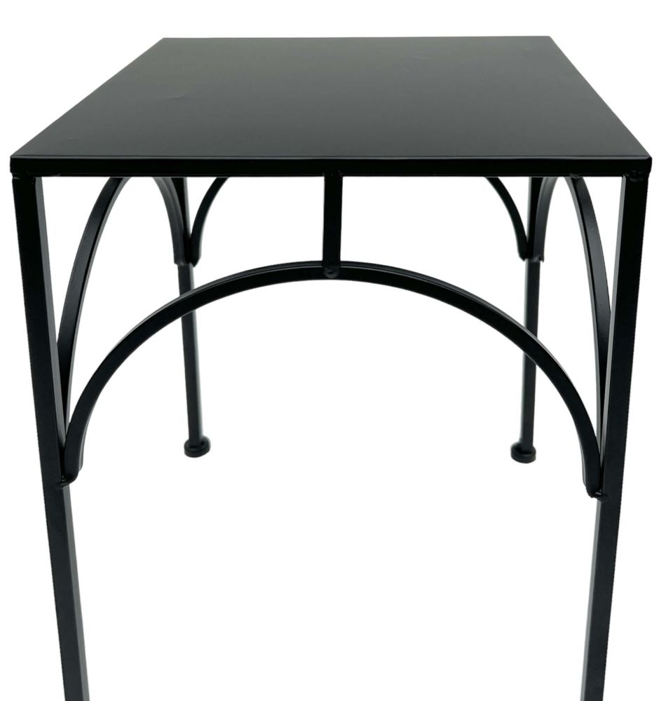 DanDiBo Blumenhocker Metall Schwarz Eckig 38 cm Blumenständer Blumensäule 96449 L Pflanzenhocker Modern Pflanzenständer