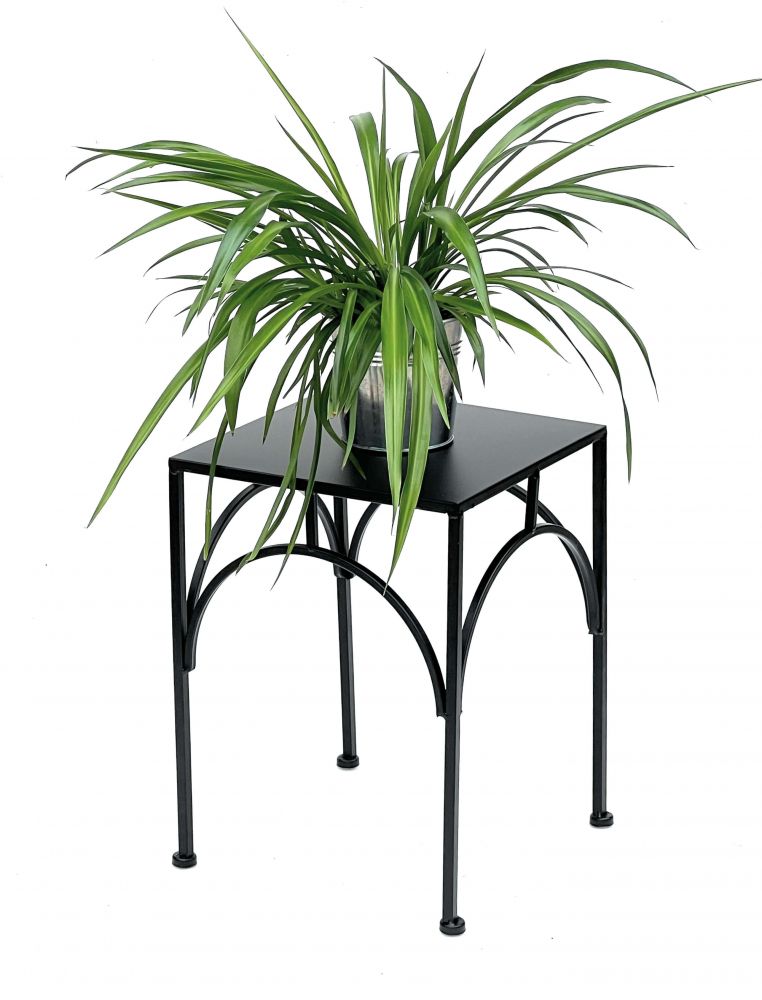 DanDiBo Blumenhocker Metall Schwarz Eckig 38 cm Blumenständer Blumensäule 96449 L Pflanzenhocker Modern Pflanzenständer