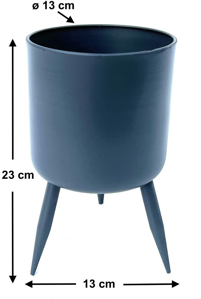 DanDiBo Flower pot with feet Plant pot Flower pot with legs Metal grey 23 cm 96260 M Modern plant stand