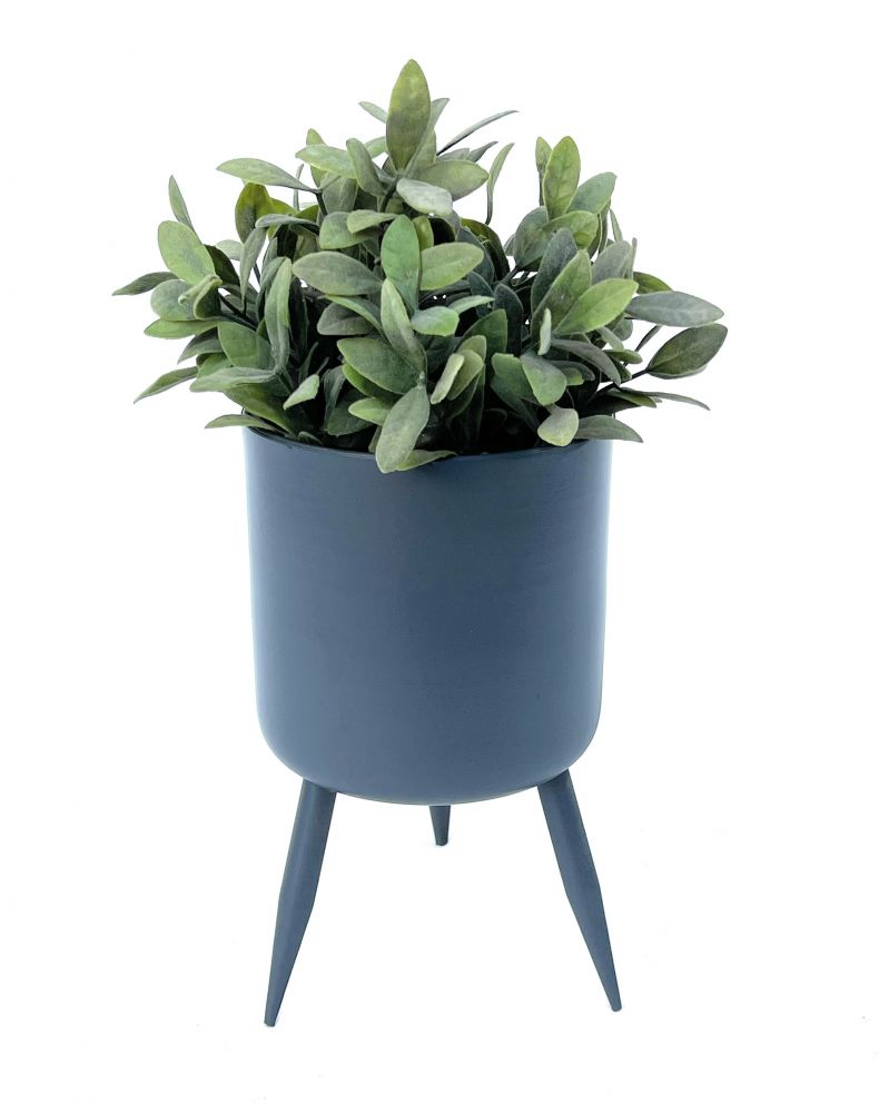 DanDiBo Flower pot with feet Plant pot Flower pot with legs Metal grey 23 cm 96260 M Modern plant stand