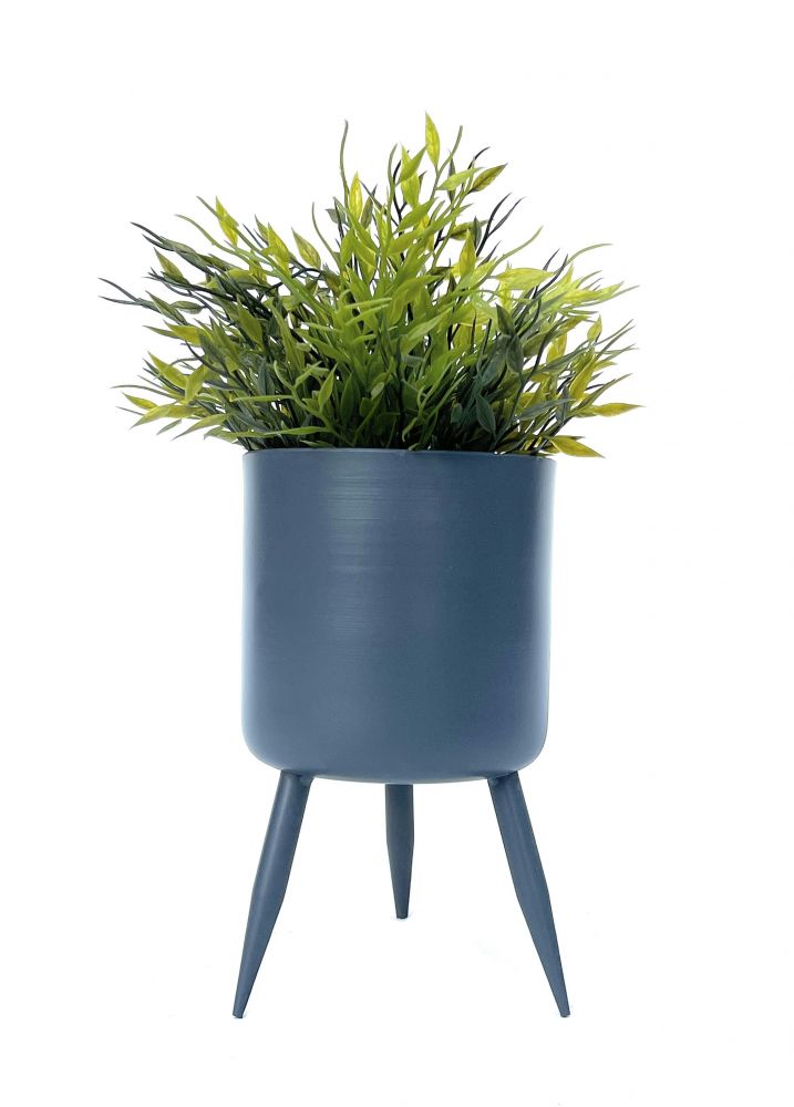 DanDiBo Flower pot with feet Plant pot Flower pot with legs Metal grey 23 cm 96260 M Modern plant stand