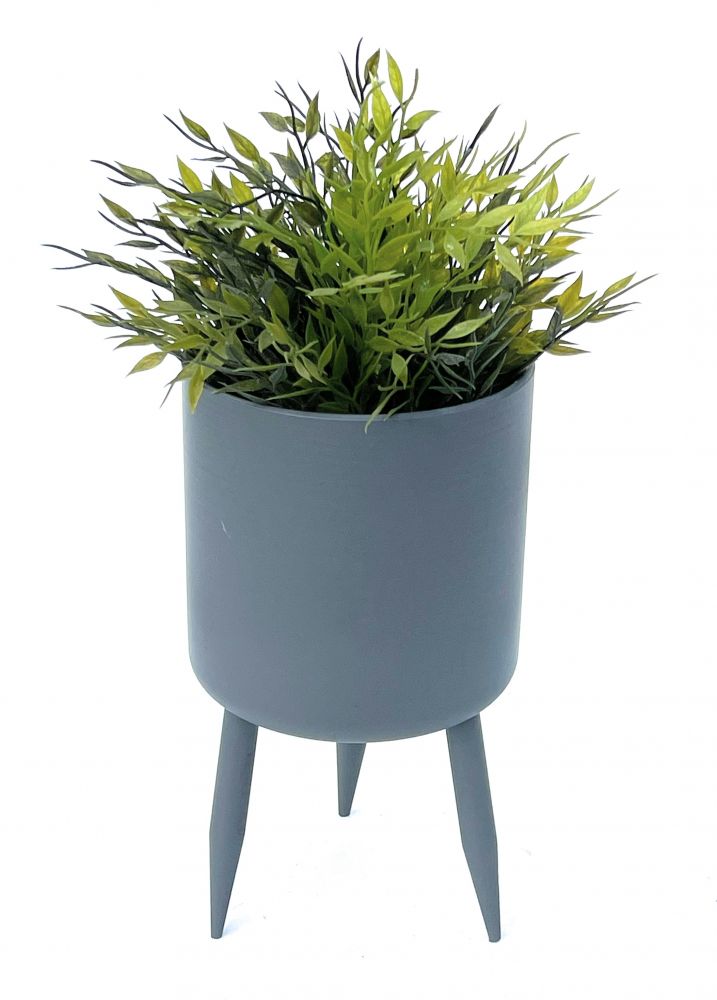 DanDiBo Flower pot with feet Plant pot Flower pot with legs Metal Grey 27 cm 96260 L Modern plant stand